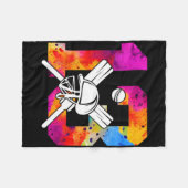 Number 13 Years Cricket 13th Birthday 1 Fleecedecke (Vorderseite (Horizontal))