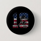 Number 13 Years Ice Hockey 13th Birthday Button (Vorderseite)