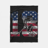 Number 13 Years Ice Hockey 13th Birthday Fleecedecke (Vorderseite)