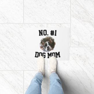 Number 1 dog Mom Mum Mother's Day Pet Lovers Fußmatte