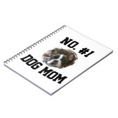 Number 1 Dog Mom Mum Mother's Day Pet Lovers Notizblock (Linke Seite)