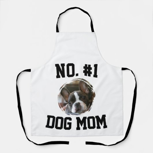 Number 1 dog Mom Mum Mother's Day Pet Lovers Schürze (Vorderseite)