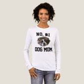 Number 1 dog Mom Mum Mother's Day Pet Lovers Tri-Blend Shirt (Vorderseite voll)