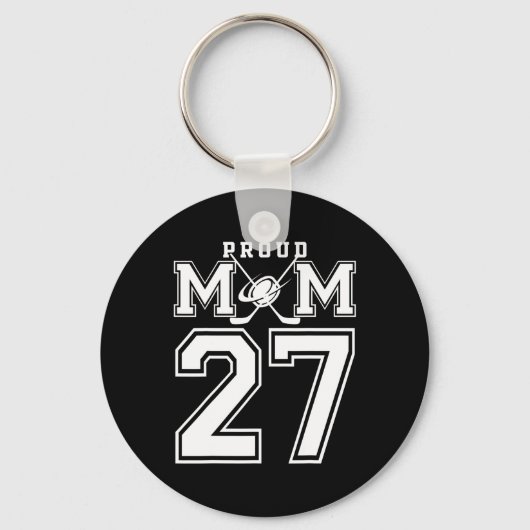 Number 27 Custom Proud Hockey Mom Personalized For Schlüsselanhänger (Vorderseite)