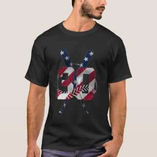 NUMBER 30 YEARS BASEBALL 30. GEBURTSTAG T-Shirt