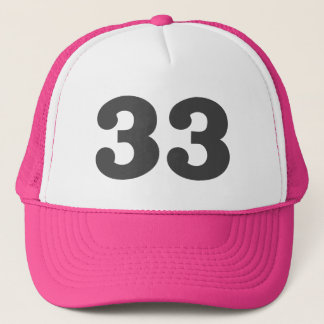 Number "33" truckerkappe