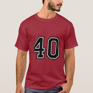 Number 40 Varsity Sports Jersey | 40th Birthday T-Shirt