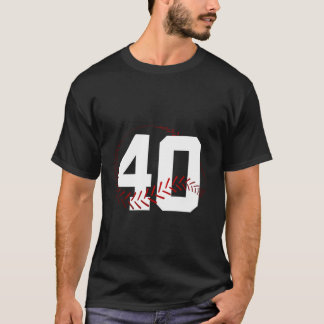 NUMBER 40 YEARS BASEBALL 40. GEBURTSTAG T-Shirt
