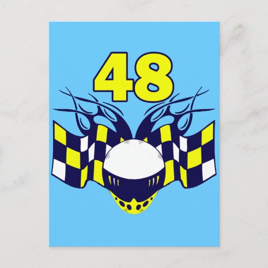 NUMBER 48 AUTO RACING DESIGN POSTKARTE (Vorderseite)