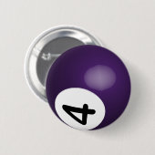 Number 4 Purple Poll Ball Button (Vorne & Hinten)