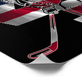 Number 4 Years Ice Hockey 4th Birthday (1) Poster (Ecke)