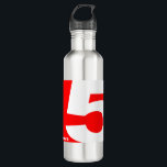 NUMBER-5-RED Five Minimal Black Funny Edelstahlflasche<br><div class="desc">You can customize it with your photo,  logo or with your text.  You can place them as you like on the customization page. Funny,  unique,  pretty,  or personal,  it's your choice.</div>