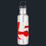 NUMBER-5-RED Five Minimal Black Funny Edelstahlflasche<br><div class="desc">You can customize it with your photo, logo or with your text. You can place them as you like on the customization page. Funny, unique, pretty, or personal, it's your choice.</div>