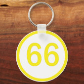 number, 66, in a circle schlüsselanhänger (Vorderseite)