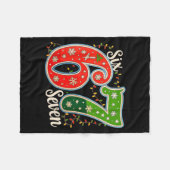 Number 67 Funny Six Seven 6 7 Meme Christmas Light Fleecedecke (Vorderseite (Horizontal))