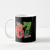 Number 67 Funny Six Seven 6 7 Meme Christmas Light Kaffeetasse (Links)
