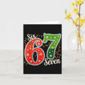 Number 67 Funny Six Seven 6 7 Meme Christmas Light Karte (Gelbe Blume)