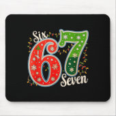 Number 67 Funny Six Seven 6 7 Meme Christmas Light Mousepad (Vorne)