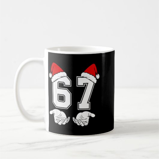 Number 67 Matching Six Seven 6 7 Meme 6 7 Christma Kaffeetasse (Links)