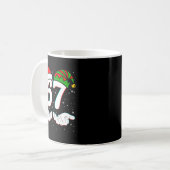Number 67 Matching Six Seven 6 7 Meme 6-7 Christma Kaffeetasse (Vorderseite Links)