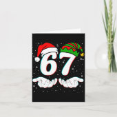 Number 67 Matching Six Seven 6 7 Meme 6-7 Christma Karte (Vorderseite)