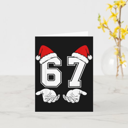 Number 67 Matching Six Seven 6 7 Meme 6 7 Christma Karte (Gelbe Blume)