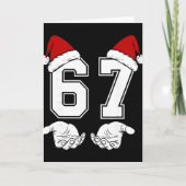 Number 67 Matching Six Seven 6 7 Meme 6 7 Christma Karte (Vorderseite)
