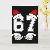 Number 67 Matching Six Seven 6 7 Meme 6 7 Christma Karte (Gelbe Blume)