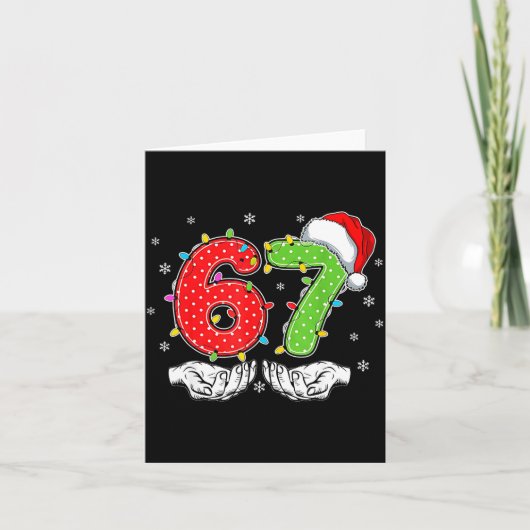 Number 67 Matching Six Seven 6 7 Meme 6-7 Christma Karte (Vorderseite)