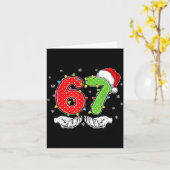 Number 67 Matching Six Seven 6 7 Meme 6-7 Christma Karte (Gelbe Blume)