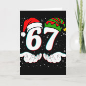 Number 67 Matching Six Seven 6 7 Meme 6-7 Christma Karte (Vorderseite)