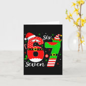 Number 67 Matching Six Seven 6 7 Meme 6-7 Christma Karte (Gelbe Blume)