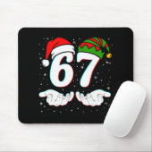 Number 67 Matching Six Seven 6 7 Meme 6-7 Christma Mousepad (Mit Mouse)