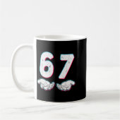 Number 67 Matching Six Seven 6 7 Meme 6-7 Hallowee Kaffeetasse (Links)