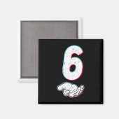 Number 67 Matching Six Seven 6 7 Meme 6 7 Hallowee Magnet (Vorderseite/Rückseite)