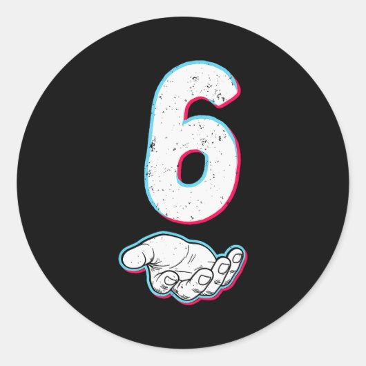 Number 67 Matching Six Seven 6 7 Meme 6 7 Hallowee Runder Aufkleber (Vorderseite)