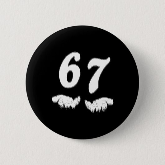 Number 67 Matching Six Seven Meme Funny Halloween  Button (Vorderseite)