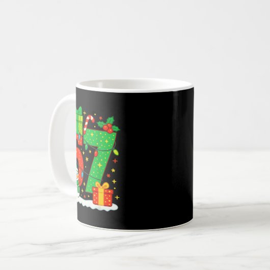Number 67 Meme Matching Christmas Couple 67 Six Se Kaffeetasse (Vorderseite Links)