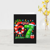 Number 67 Meme Retro Santa 6 7 Holiday Six Seven C Karte (Gelbe Blume)