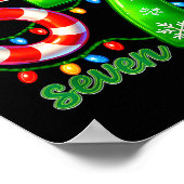 Number 67 Meme Retro Santa 6 7 Holiday Six Seven C Poster (Ecke)