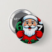 Number 67 Meme Six Seven For Men Women Kids Funny Button (Vorne & Hinten)
