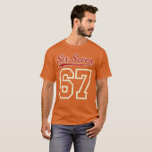 Number 67 Numbered Six Seven Baseball Jersey Style T-Shirt (Vorne ganz)