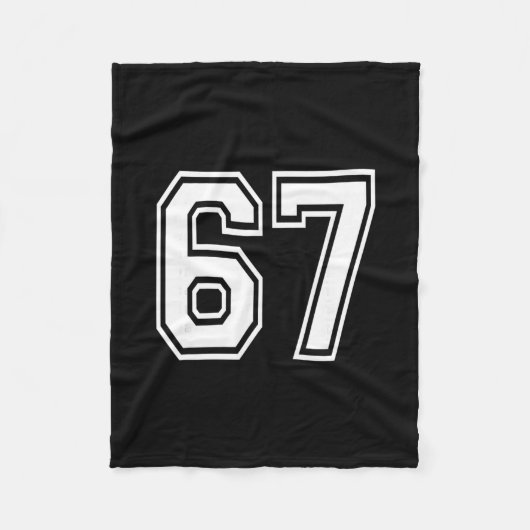 Number 67 Numbered Uniform Sports Jersey Team 67th Fleecedecke (Vorderseite)