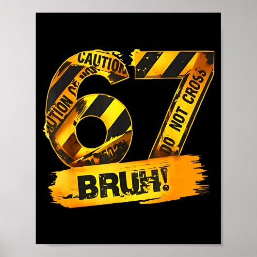 Number 67 Numbered Uniform Srts Jersey Team 67th B Poster (Vorne)