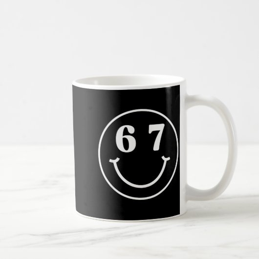 Number 67 Player Or 67th Birthday Six Seven Funny  Kaffeetasse (Rechts)