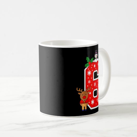 Number 6 67 Meme Couple Pajamas Christmas Matching Kaffeetasse (VorderseiteRechts)