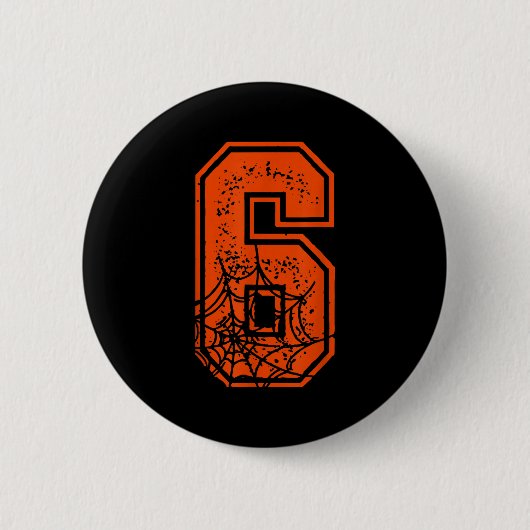 Number 6 67 Meme Halloween Pumpkin Costume Matchin Button (Vorderseite)