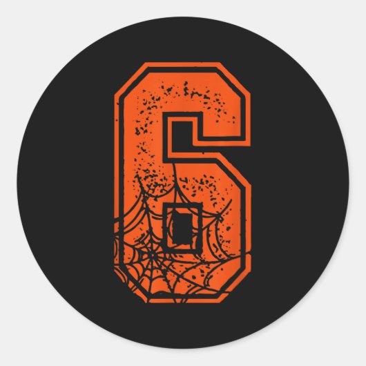 Number 6 67 Meme Halloween Pumpkin Costume Matchin Runder Aufkleber (Vorderseite)