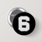 Number 6 6th Birthday Boy Kids Six Year Old Happy Button (Vorne & Hinten)