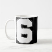 Number 6 6th Birthday Boy Kids Six Year Old Happy Kaffeetasse (Links)